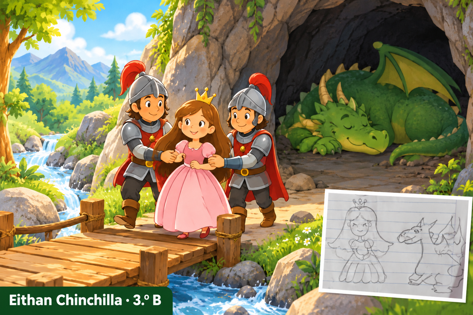 El rey, la princesa y el dragón, un cuento de Eithan Chinchilla